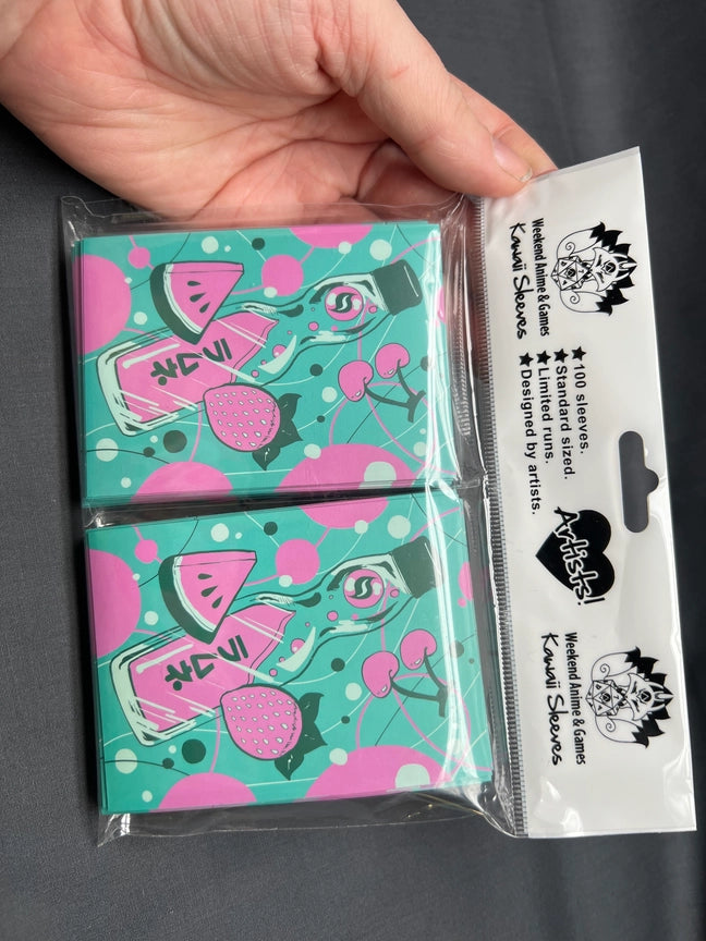 Kawaii Custom Gaming Card Sleeves: Fruit & Ramune
