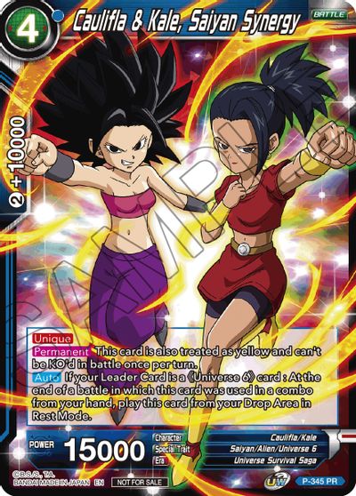 Caulifla &amp; Kale, Saiyan Synergy (P-345) [Tarjetas de promoción de torneos] 