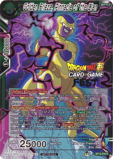 Golden Frieza, Pinnacle of the Clan (Card Game Fest 2022) (BT13-076) [Tarjetas de promoción de torneos] 
