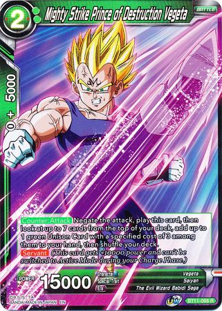 Mighty Strike Príncipe de la Destrucción Vegeta (BT11-068) [Vermilion Bloodline 2da edición] 