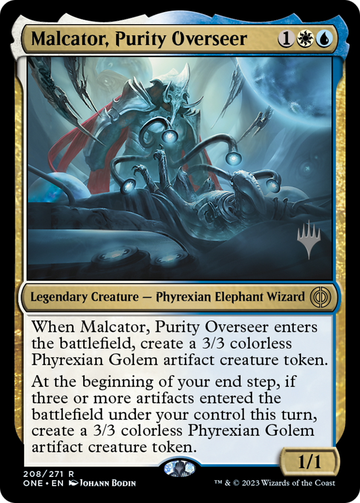 Malcator, supervisor de pureza (paquete promocional) [Phyrexia: Promociones todos serán uno] 