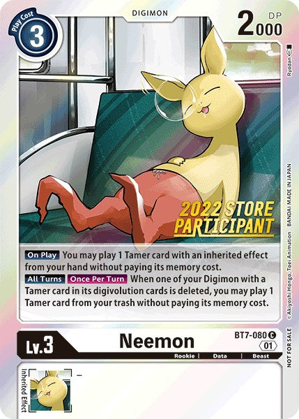 Neemon [BT7-080] (Participante de la tienda 2022) [Promociones de próxima aventura] 