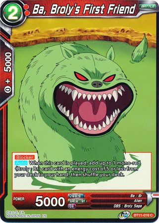 Ba, el primer amigo de Broly (BT11-019) [Vermilion Bloodline 2da edición] 