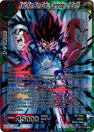 Kaio-Ken Son Goku, Defensor de la Tierra (SPR) (BT7-111) [Asalto de los Saiyajin] 
