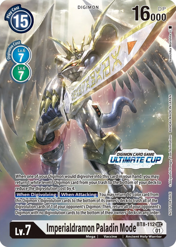 Modo Imperialdramon Paladin [BT8-112] (Ultimate Cup de abril de 2022) [Nuevas promociones de Awakening] 
