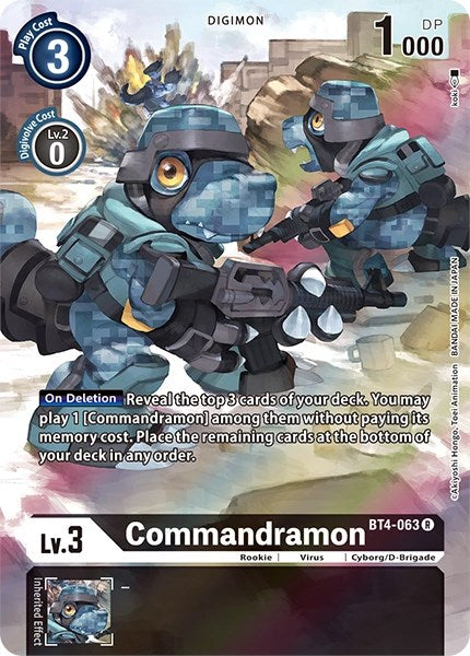 Commandramon [BT4-063] (Arte alternativo) [Fase dimensional] 