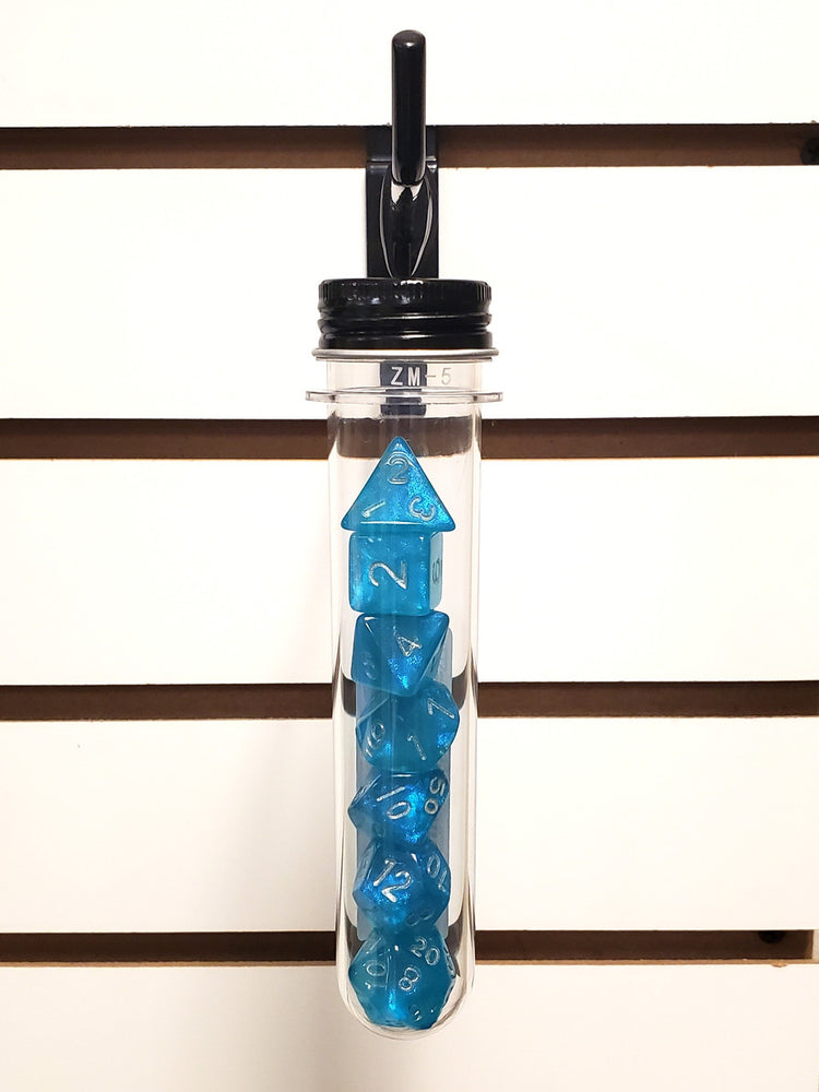 Old School 7 Piece DnD RPG Dice Set: Galaxy - Arctic Shimmer