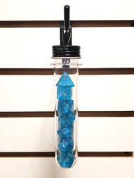 Old School 7 Piece DnD RPG Dice Set: Galaxy - Arctic Shimmer