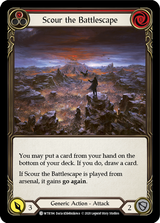 Scour the Battlescape (Rojo) [U-WTR194] (Bienvenido a Rathe Unlimited) Lámina arcoíris ilimitada 