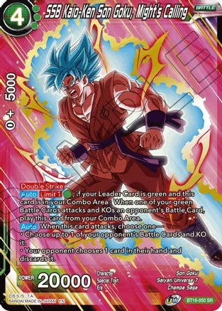 SSB Kaio-Ken Son Goku, Might's Calling (BT16-050) [Reino de los Dioses] 