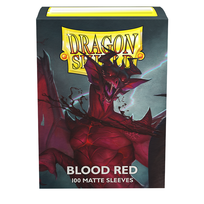 Dragon Shield: Fundas estándar de 100 ct - Rojo sangre (Mate) 
