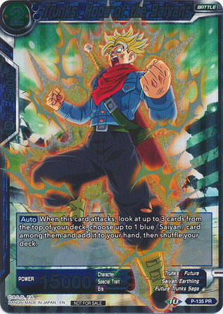 Trunks, Hope of the Saiyans (Serie 7 Super Dash Pack) (P-135) [Tarjetas de promoción] 