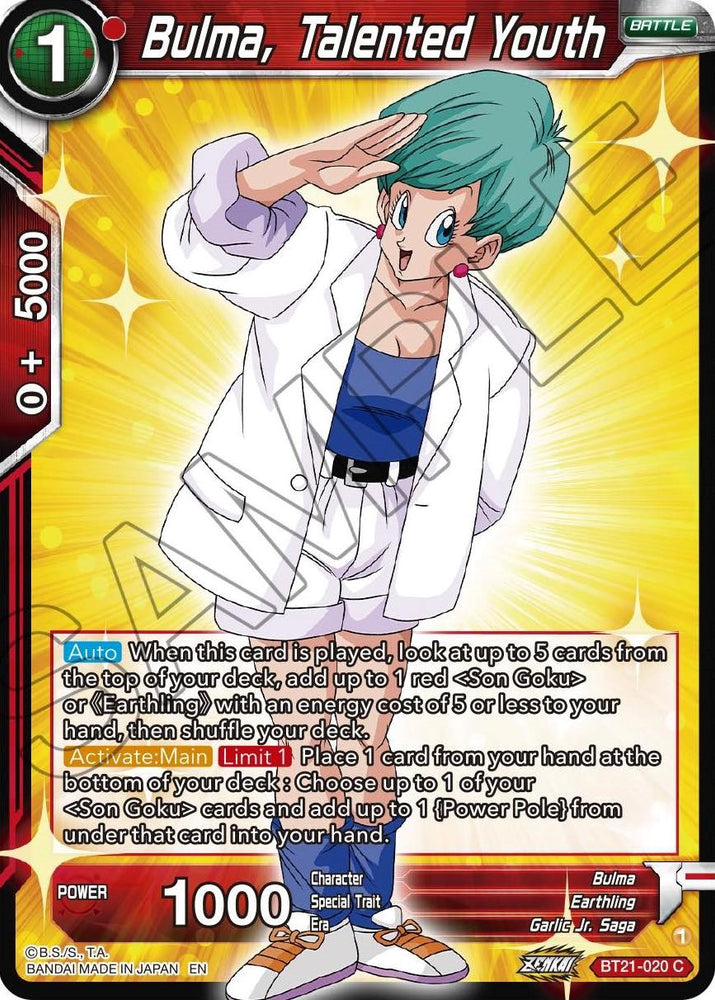Bulma, joven talentosa (BT21-020) [Resurgimiento salvaje] 