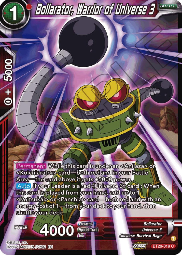 Bollarator, Guerrero del Universo 3 (BT20-019) [Poder absorbido] 
