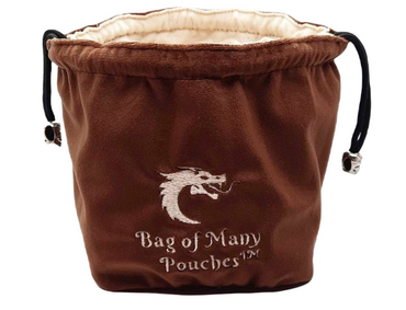 Old School Dice: Bag of Many Pouches Dice Bag - Brown
