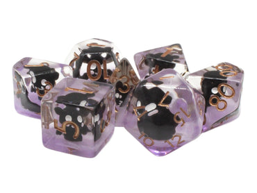 Old School Dice 7-Piece RPG Dice Set: Infused - Bat Demon