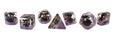 Old School Dice 7-Piece RPG Dice Set: Infused - Bat Demon