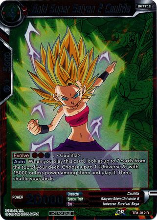 Bold Super Saiyan 2 Caulifla (Paquete de eventos 2 - 2018) (TB1-012) [Tarjetas de promoción] 