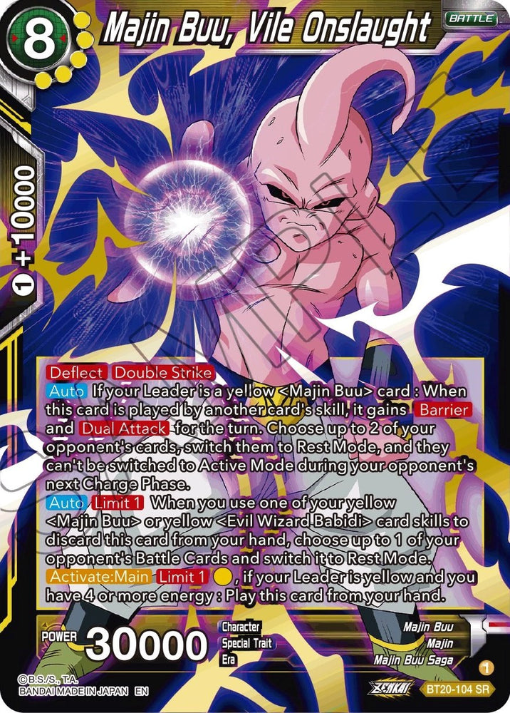 Majin Buu, Vile Onslaught (BT20-104) [Poder absorbido] 