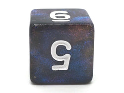 Old School 7 Piece DnD RPG Dice Set: Galaxy - Black Hole