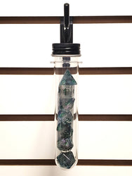 Old School 7 Piece DnD RPG Dice Set: Luminous - Blue Moon