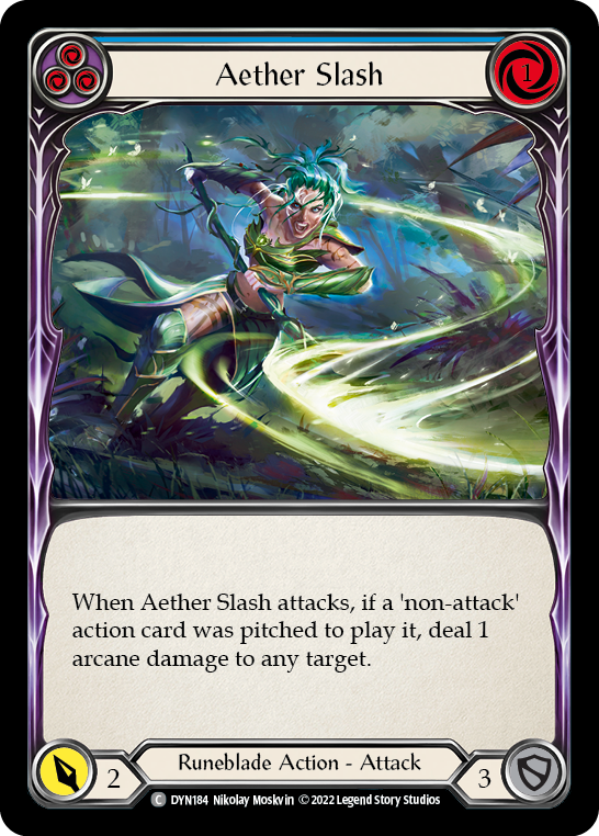 Aether Slash (Azul) [DYN184] (Dinastía) Lámina arcoíris 