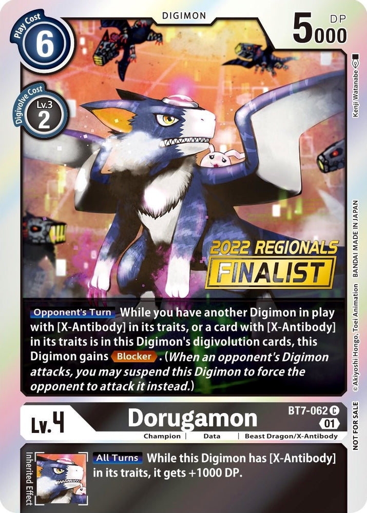 Dorugamon [BT7-062] (Campeonato Regional Desconectado 2022) (Finalista en línea) [Promociones de próxima aventura] 