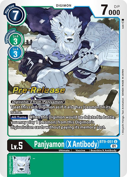 Panjyamon (Anticuerpo X) [BT9-051] [Promociones previas al lanzamiento de X Record] 