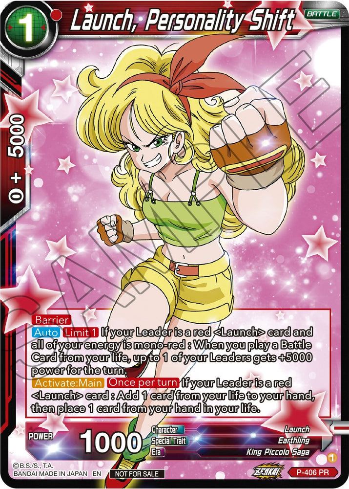 Lanzamiento, cambio de personalidad (Paquete de torneos de la serie Zenkai Vol.1) (P-406) [Tarjetas de promoción de torneos] 