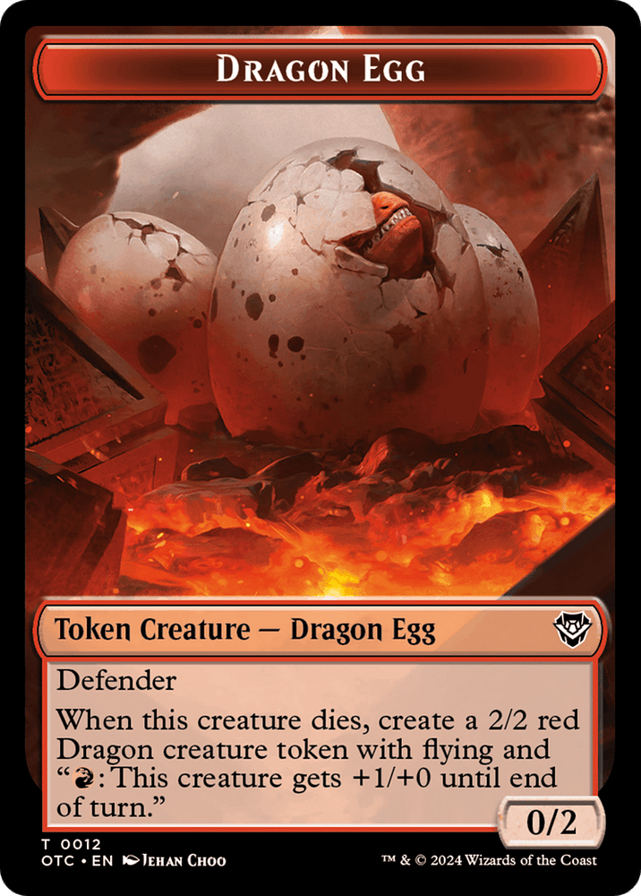 Dragon Egg // Dragon Double-Sided Token [Outlaws of Thunder Junction Commander Tokens]