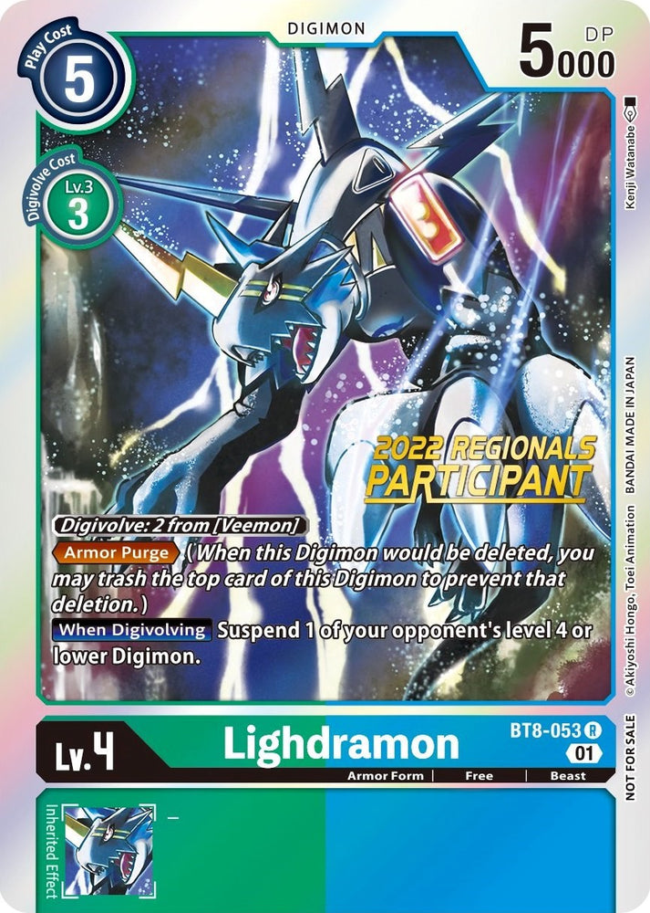 Lighdramon [BT8-053] (Campeonato Regional Desconectado 2022) (Participante en línea) [Nuevas Promociones de Awakening] 