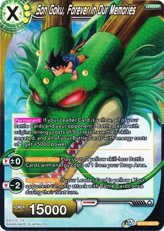Son Goku, para siempre en nuestros recuerdos (BT11-093) [Vermilion Bloodline 2da edición] 