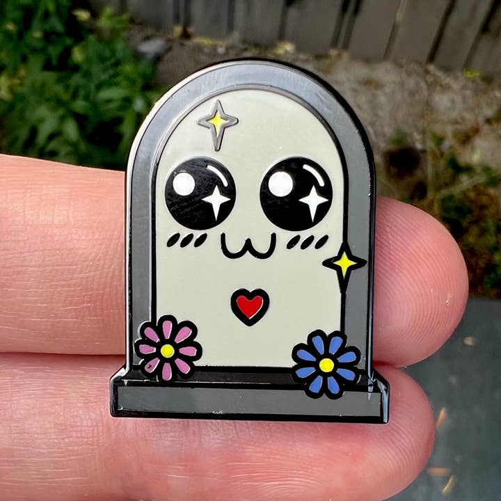 Inner Decay Kawaii Tombstone Pin