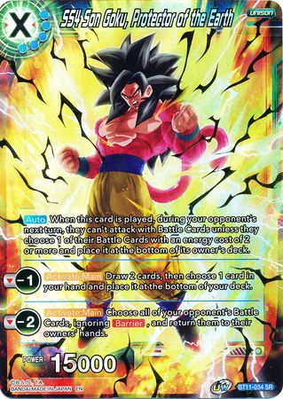 SS4 Son Goku, Protector de la Tierra (BT11-034) [Línea bermellón] 