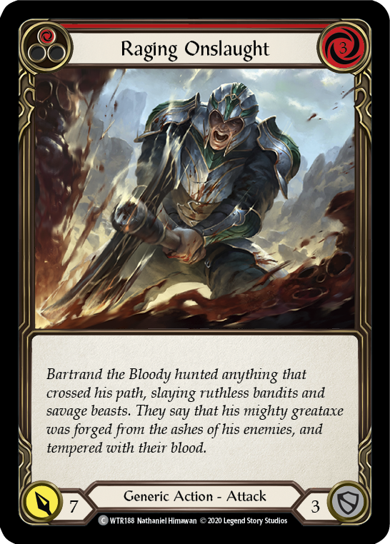 Raging Onslaught (Rojo) [U-WTR188] (Bienvenido a Rathe Unlimited) Lámina arcoíris ilimitada 