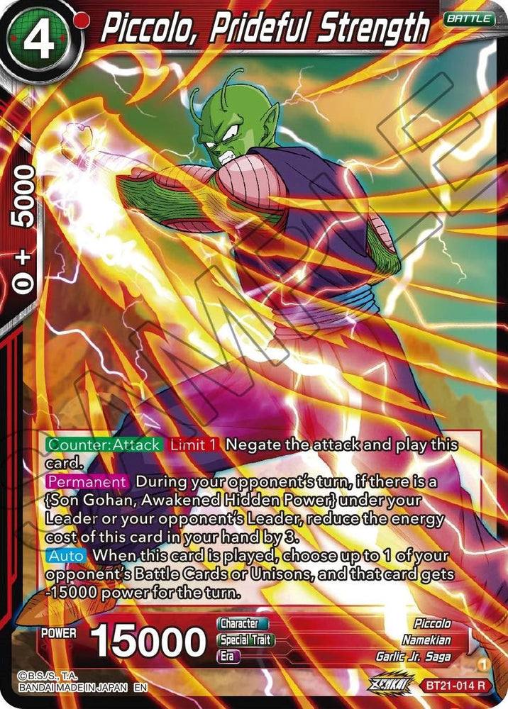 Piccolo, fuerza orgullosa (BT21-014) [Resurgimiento salvaje] 