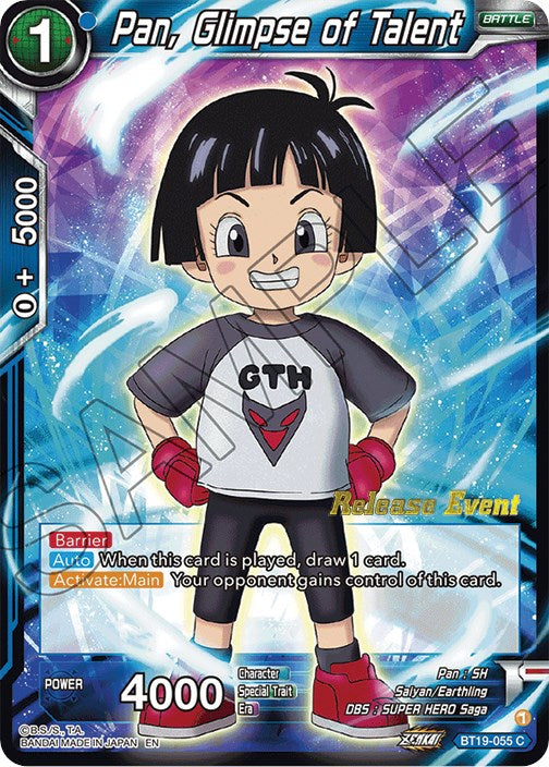 Pan, Glimpse of Talent (Paquete de vacaciones Fighter's Ambition) (BT19-055) [Tarjetas de promoción de torneos] 