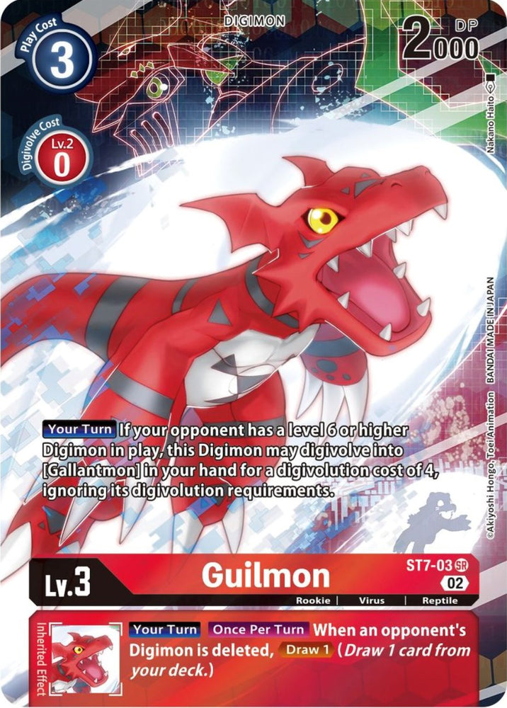 Guilmon [ST7-03] (Arte alternativo) [Baraja inicial: Conjunto de baraja avanzada Beelzemon] 