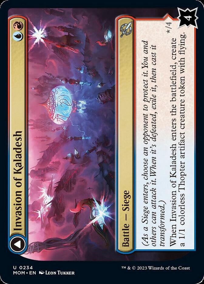 Invasión de Kaladesh // Alaetherwing, nave insignia de escala dorada [Marcha de la máquina] 