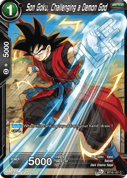 Son Goku, desafiando a un dios demonio (BT16-101) [Reino de los dioses] 