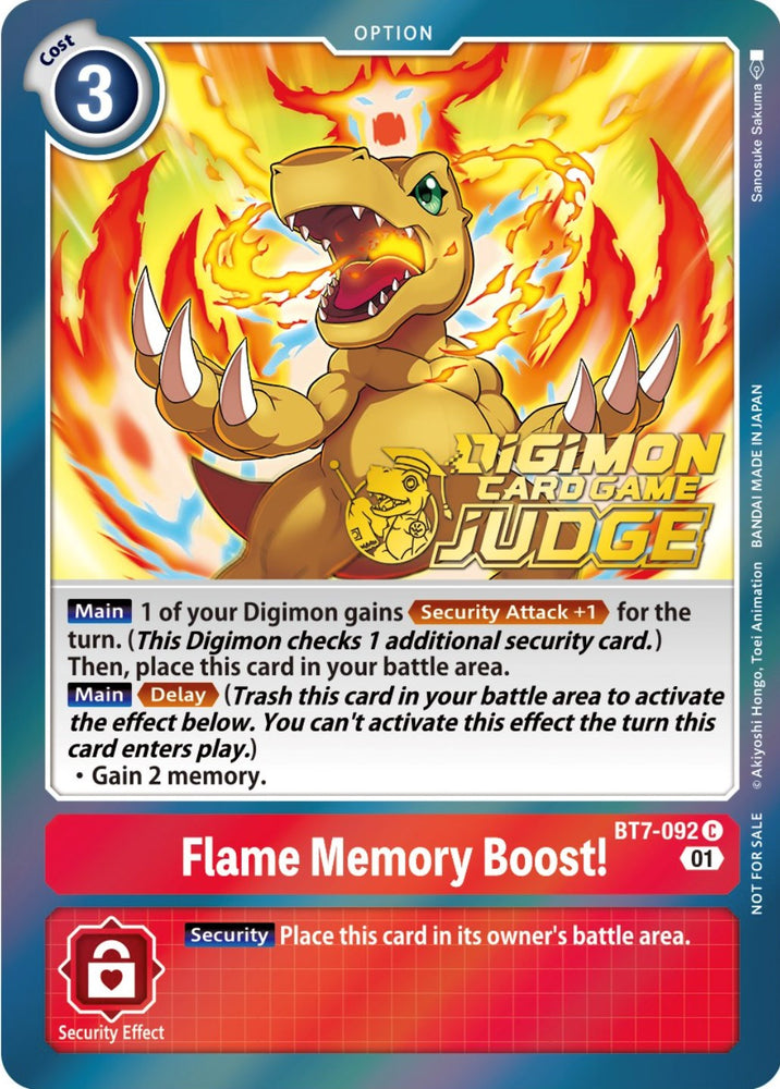 ¡Impulso de la memoria de la llama! [BT7-092] (Paquete de jueces 3) [Promociones de próxima aventura] 