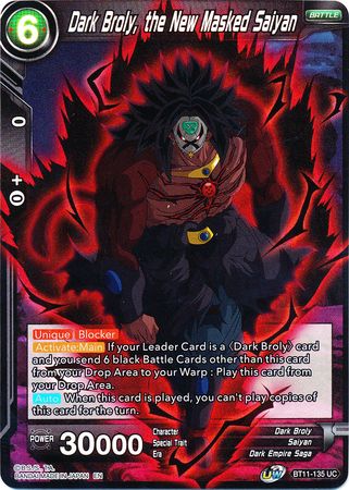Dark Broly, el nuevo Saiyan enmascarado (BT11-135) [Vermilion Bloodline 2da edición] 