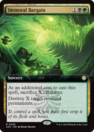 Immoral Bargain (Extended Art) [Secrets of Strixhaven Commander]