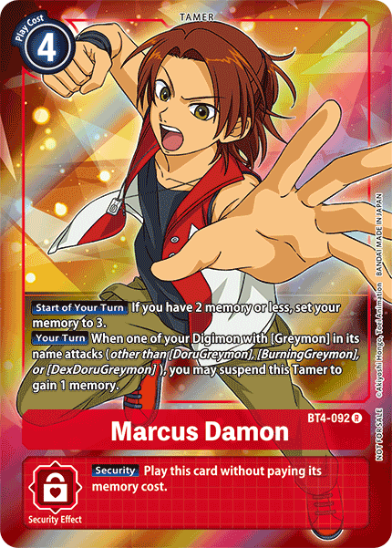 Marcus Damon [BT4-092] (Promoción Buy-A-Box) [Promociones de grandes leyendas] 