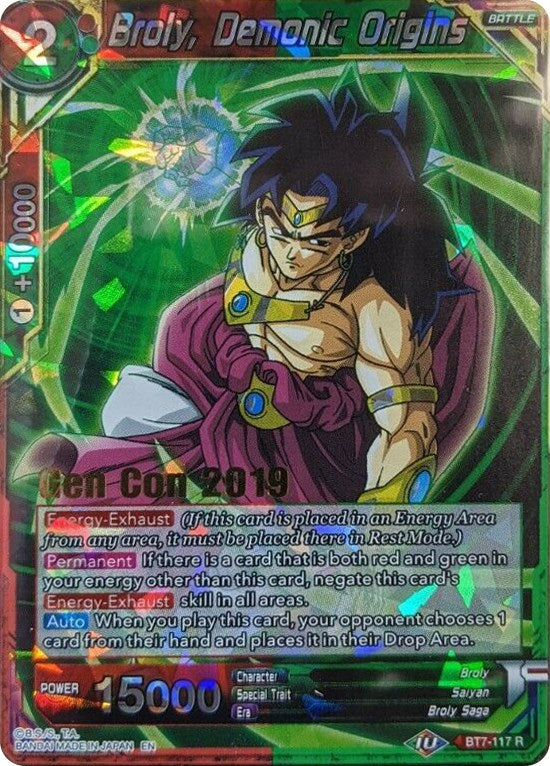 Broly, Demonic Origins (Gen Con 2019) (BT7-117) [Tarjetas de promoción] 