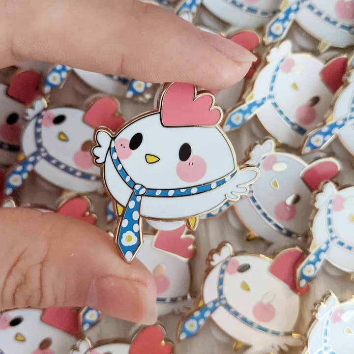 Sugar Cubed Studios Enamel Pins - Hen Tie