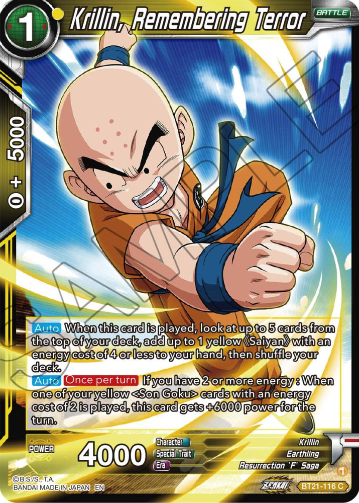 Krilin, recordando el terror (BT21-116) [Resurgimiento salvaje] 