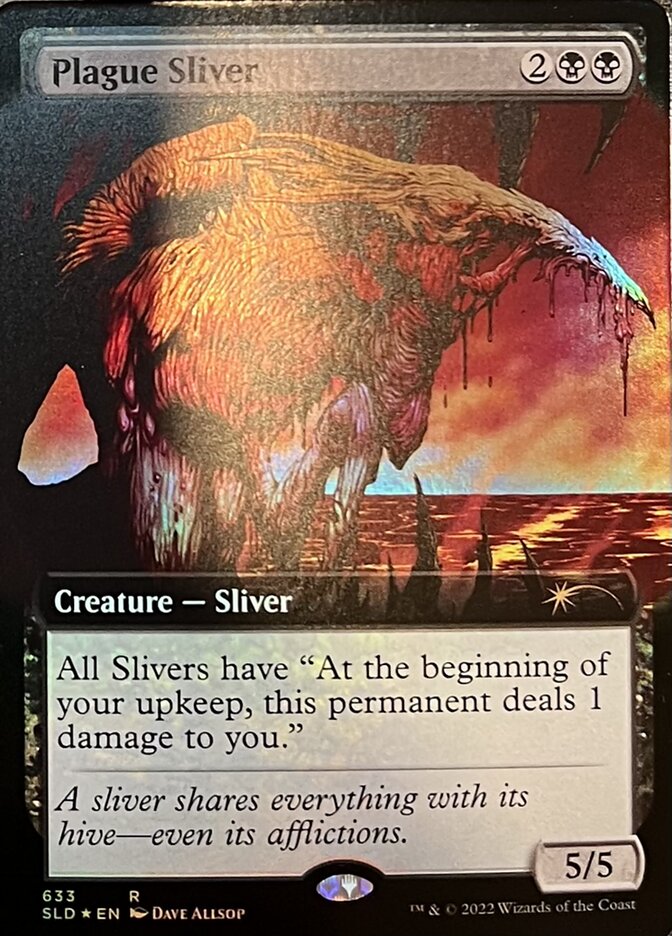 Plague Sliver (arte extendido) [Promociones de lanzamiento de Secret Lair] 