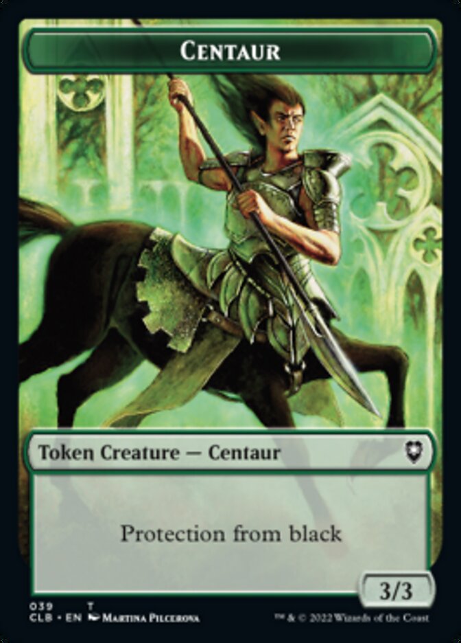 Horror // Ficha de doble cara de centauro [Commander Legends: Battle for Baldur's Gate Tokens] 