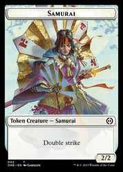 Ácaro pirexiano (011) // Ficha samurái de doble cara [Phyrexia: todas serán una fichas] 